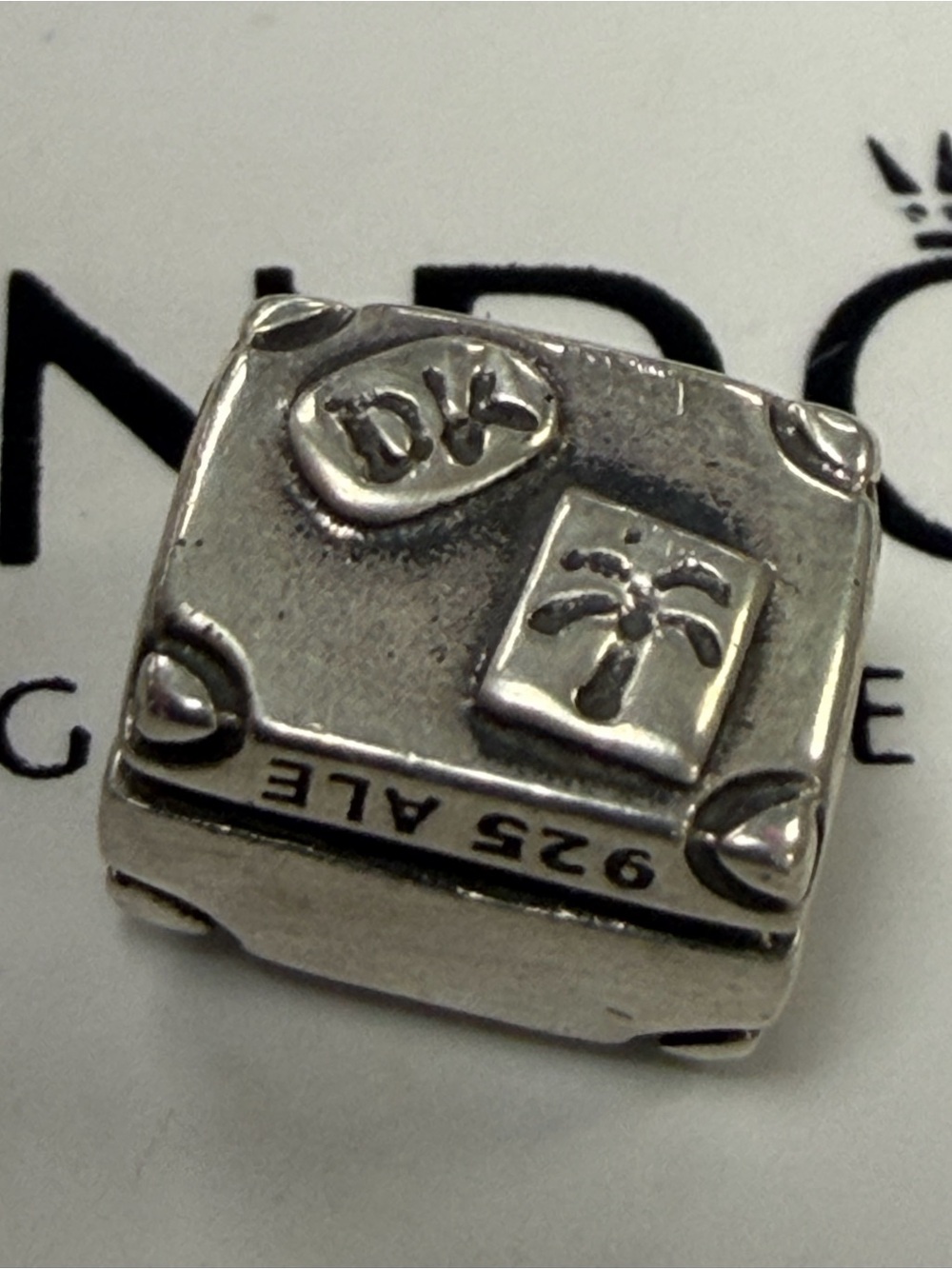 Authentic Pandora suitcase charm Silver